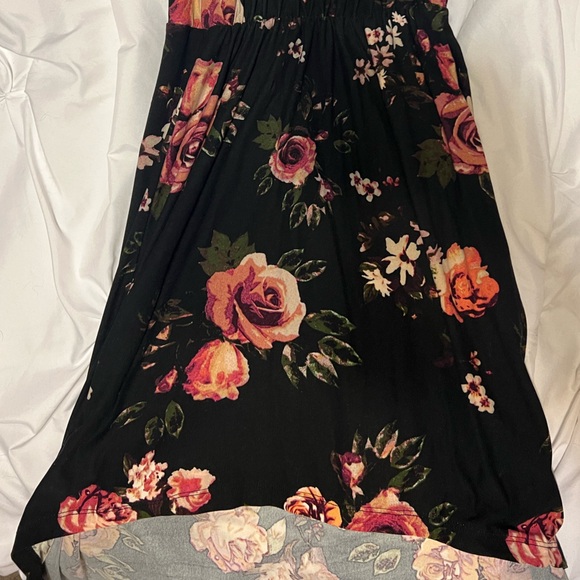 High Low Off the Shoulder Floral Dress - Picture 3 of 6